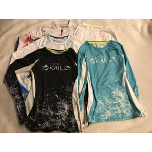 Lot of Five-Loco Skailz Kid’s/Teen's Long Sleeve Rash Guard/Swim/Fishing XS